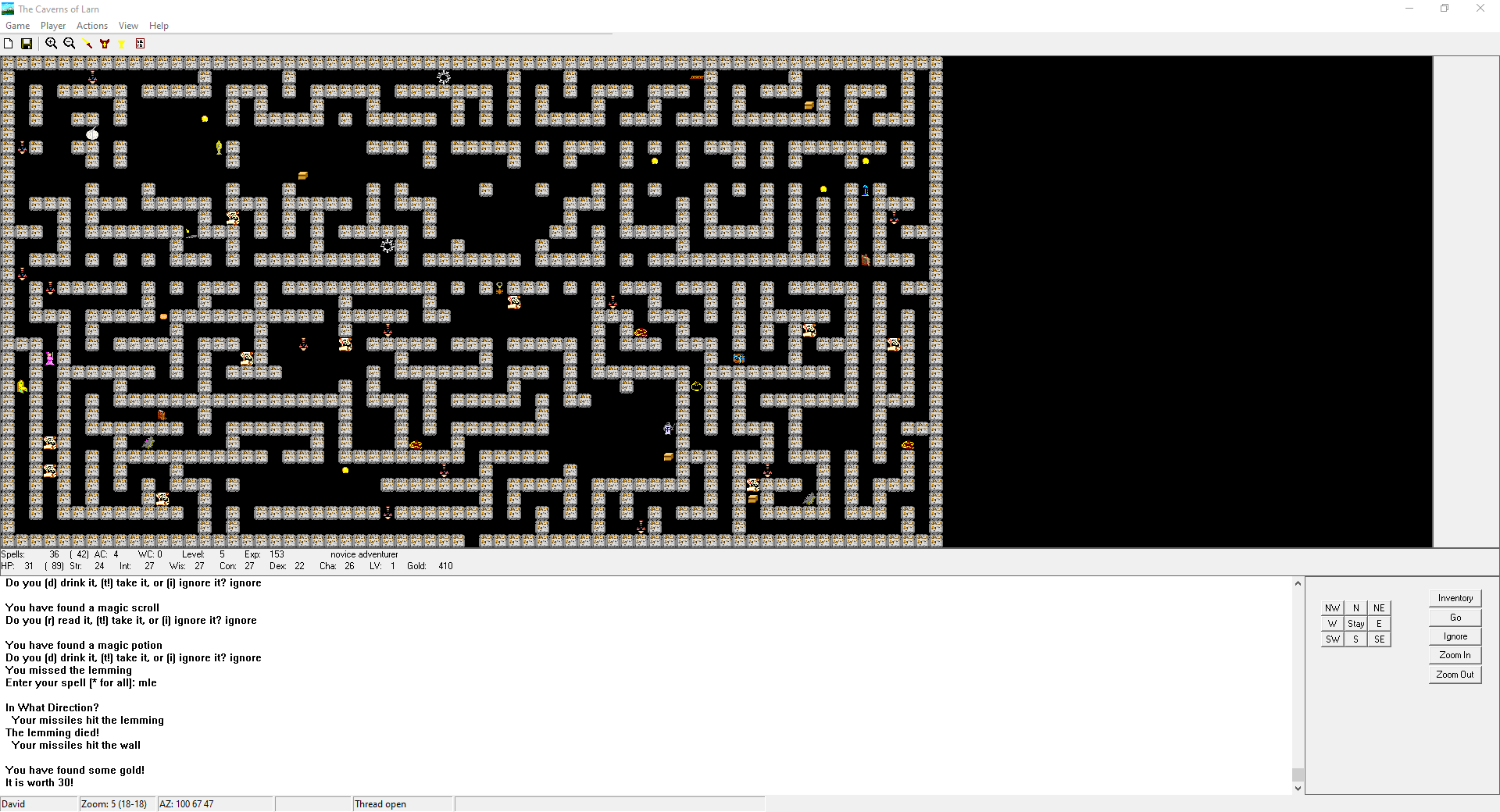 Screenshot Larn 2007 Cavern